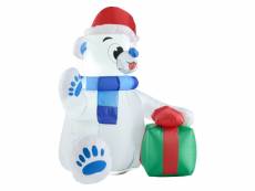 [en.casa] ours blanc ours polaire auto-gonflante avec