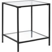 [en.casa] - Salle de table de table salon Studio Tops en verre en acier noir
