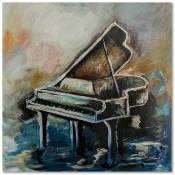 Feeby - Tableau piano - 20 x 20 cm - Marron