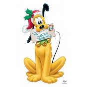 Figurine en carton taille réelle Disney Pluto Noël 90 cm - Jaune