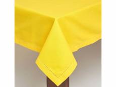 Homescapes nappe de table rectangulaire en coton unie jaune - 137 x 178 cm KT1559B