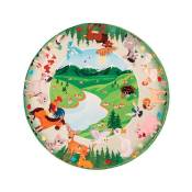 J&kids - Tapis rond pour chambre enfant multicolore Mountains Multicolore ø 80 - Multicolore