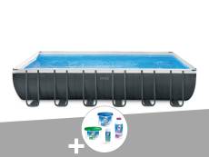 Kit piscine tubulaire Intex Ultra XTR Frame rectangulaire 7,32 x 3,66 x 1,32 m + Kit de traitement au chlore