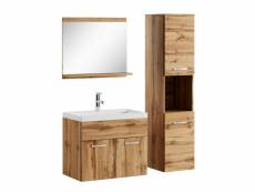 Meuble de salle de bain montreal 60 cm lavabo chene - armoire de rangement meuble lavabo evier meubles