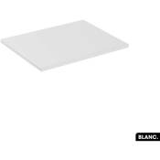 Otitec - Plan de vasque en bois blanc L.60 x P.46,5 x H.2 - Blanc