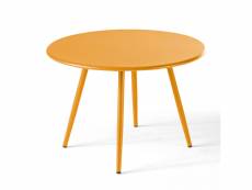 Palavas - table basse ronde en acier jaune