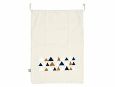 Paris prix - sac à linge en tissu "triangles" 50x70cm beige