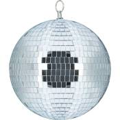 Relaxdays - boule à facette, à suspendre, pour plafond, grande boule disco, déco-fêtes, fêtes à thème, disco ball diamètre 20 cm, couleur argenté