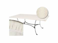 Sous-nappe protège table rectangulaire basic - l. 100 x l. 160 cm - blanc