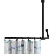 Support barre de douche, Support plafond pour barre de douche et de baignoire, compatible barre de douche ø 2 / 2,5 cm, à percer, matériel de