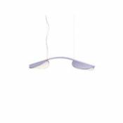 Suspension Almendra Arch S2 LONG / LED - L 130,59 cm / 2 diffuseurs orientables - Flos violet en métal