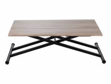 Table basse rectangulaire UP&DOWN coloris chÃªne/ noir