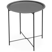 Table basse ronde – Alexia gris anthracite – Table