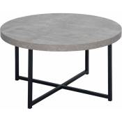 Table basse ronde design dim. ø 80 x 45H cm piètement