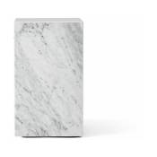 Table d'appoint en marbre blanc 51 x 30 cm Plinth Tall - Audo
