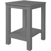 Table d'appoint table de chevet moderne et intemporelle en bois gris hauteur 74 cm