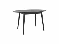 Table ovale eddy 6 personnes en bois noir 130 cm
