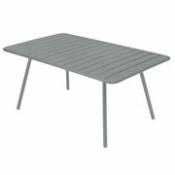Table rectangulaire Luxembourg / 6 à 8 personnes - 165 x 100 cm - Fermob gris en métal