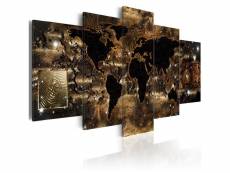 Tableau cartes du monde world of bronze taille 100