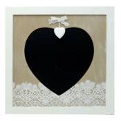 Tableau en bois coeur carré Elegance cm30x30x1,5