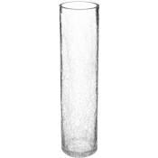 Vase cylindre verre craquelé H40cm Atmosphera créateur d'intérieur - Transparent