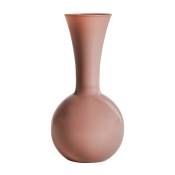 Vase en Verre Taupe 16x16x31 cm