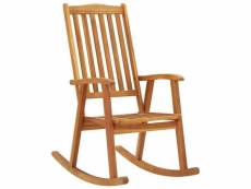 Vidaxl chaise à bascule avec coussins bois d'acacia