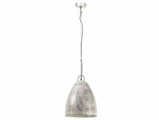Vidaxl lampe suspendue industrielle 25 w argenté rond 32 cm e27 320559