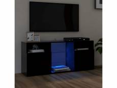 Vidaxl meuble tv avec lumières led noir 120x30x50 cm