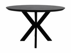 Zurich - table à manger - bois d'acacia/métal - noir