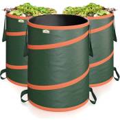 3x Sac de déchets de jardin 85L max. 30kg par sac tissu renforcé hydrofuge ordures bac - Gardebruk
