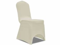 50 housses de chaise extensibles crème dec022281