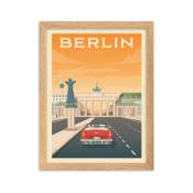 Affiche Berlin Allemagne avec Cadre (Bois) 30x40 cm