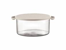 Bodum hotpot plat en verre avec couvercle en silicone,