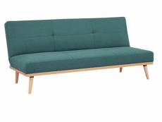 Canapé 3 places en bouleau et polyester coloris vert cèdre - longueur 182 x hauteur 80 x profondeur 80 cm
