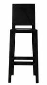 Chaise de bar One more please / H 65cm - Plastique - Kartell noir en plastique
