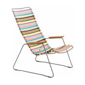 Chaise lounge en métal et plastique multicolore CLICK