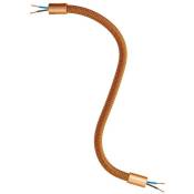 Creative Cables - Kit Creative Flex tube flexible recouvert de tissu RM74 Cuivre 30 cm - Cuivre satiné - Cuivre satiné