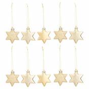 Décoration étoile doré (10 pièces)