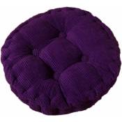Ersandy - Coussin de chaise rond confortable pour la maison, la cuisine, le jardin, la salle à manger, le bureau, 4040cm violet