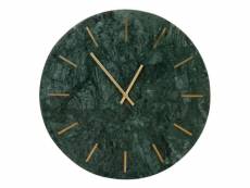 Horloge murale 41 x 2 x 41 cm vert marbre