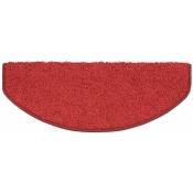Karat - Tapis d'escalier Shaggy Sphinx Demi-circulaire 19 x 56 cm Rouge - Rouge