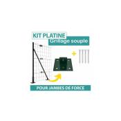 Kit Platine pour Jambe de Force + 4 vis béton - Vert - Vert (ral 6005)