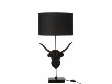 Lampe buffle resine noir - l 31 x l 31 x h 62 cm