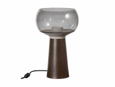 Lampe de table - verre - coffee MUSHROOM 37x24x24 cm