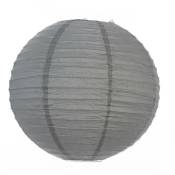 Lanterne boule - papier et métal - D35 cm - Atmosphera créateur d'intérieur - Gris