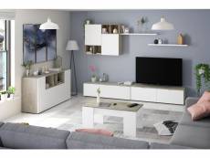 Laska 2 - ensemble meuble tv design chêne alaska et