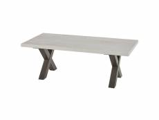 Leif - table basse rectangulaire effet bois grisé