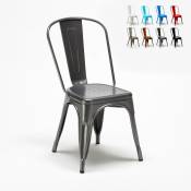 Lot de 20 chaises industrielles style Lix métal pour