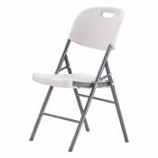 Lot de 4 chaises pliantes Fée - Blanc - 45 x 50 x 88 cm